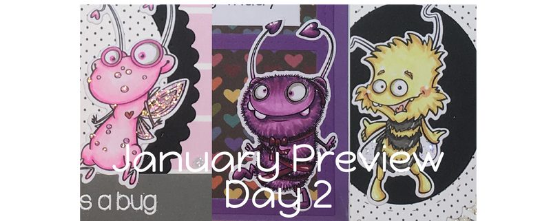 January Preview Day 2: Cutie Bugs Clear Stamps