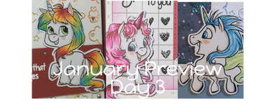 January Preview Day 3: Unicorns Stamp Set