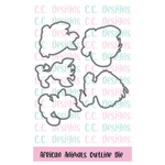 African Animal Outline Metal Die