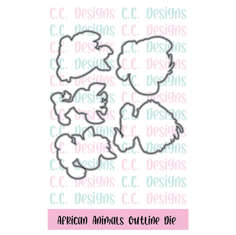 African Animal Outline Metal Die