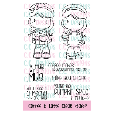 Coffee & Latte Swissie Clear Stamp Set