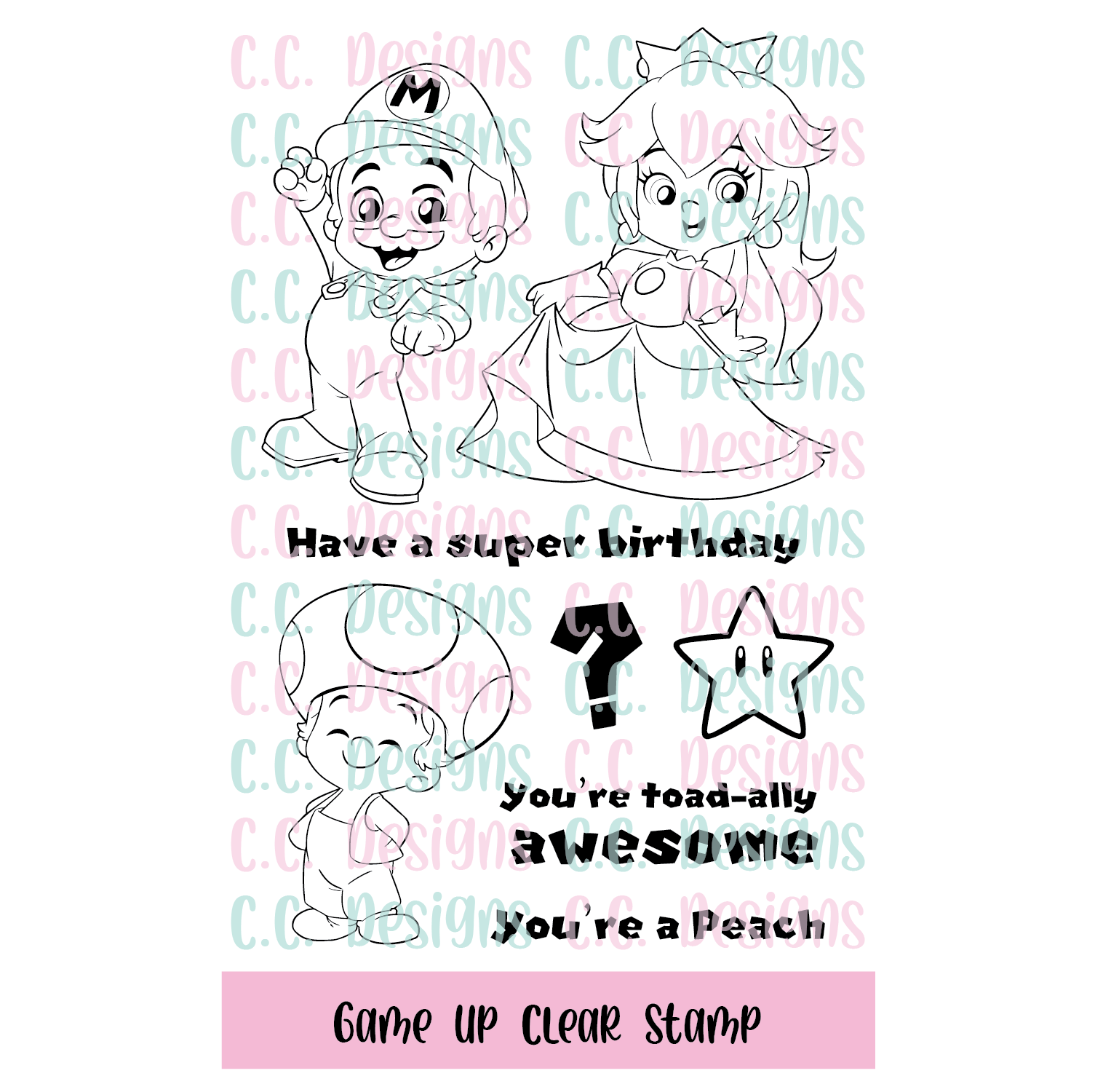 Game Up Clear Stamp Set