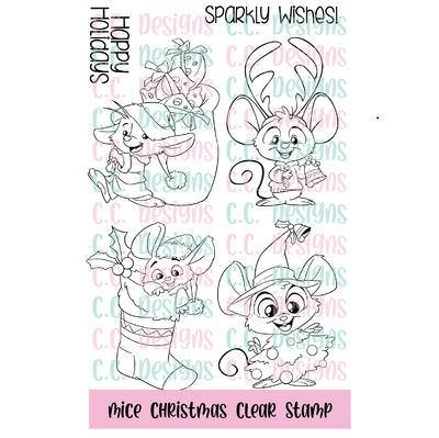 Mice Christmas Clear Stamp Set