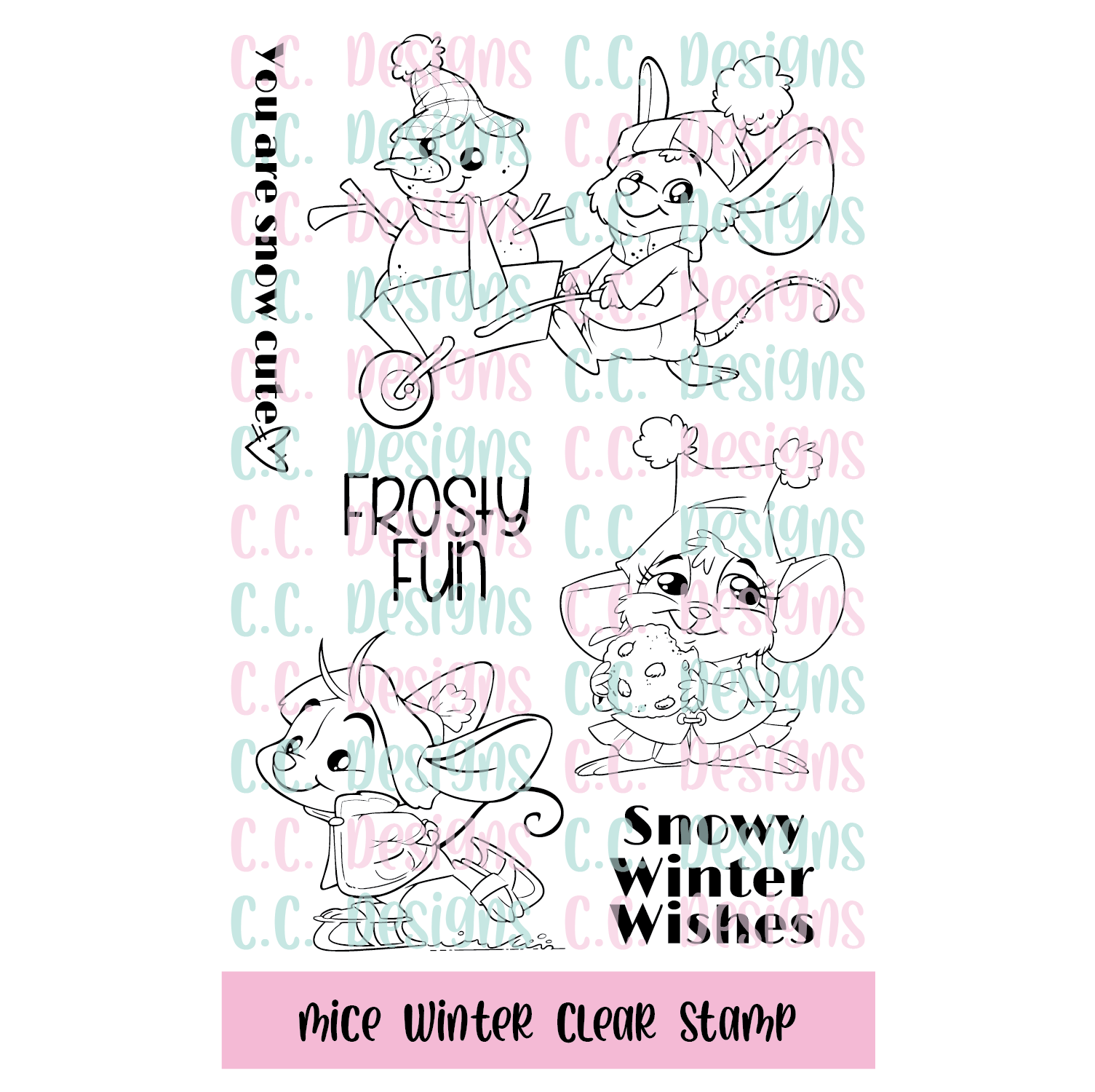 Mice Winter Clear Stamp Set