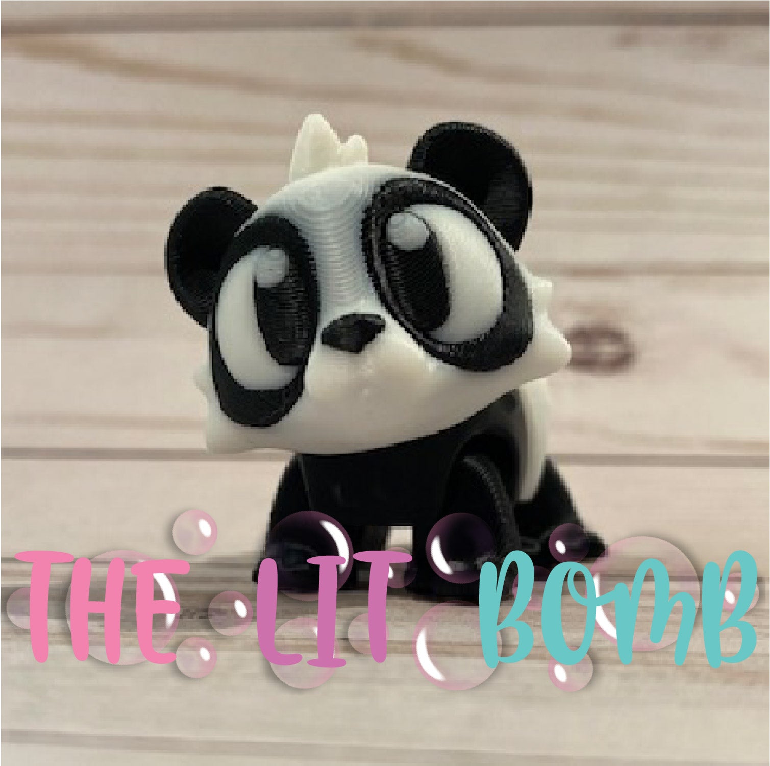 Panda Articulated 3D Animal – C.C. Designs Rubber Stamps
