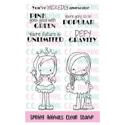 *New Pink Green Stamp Set