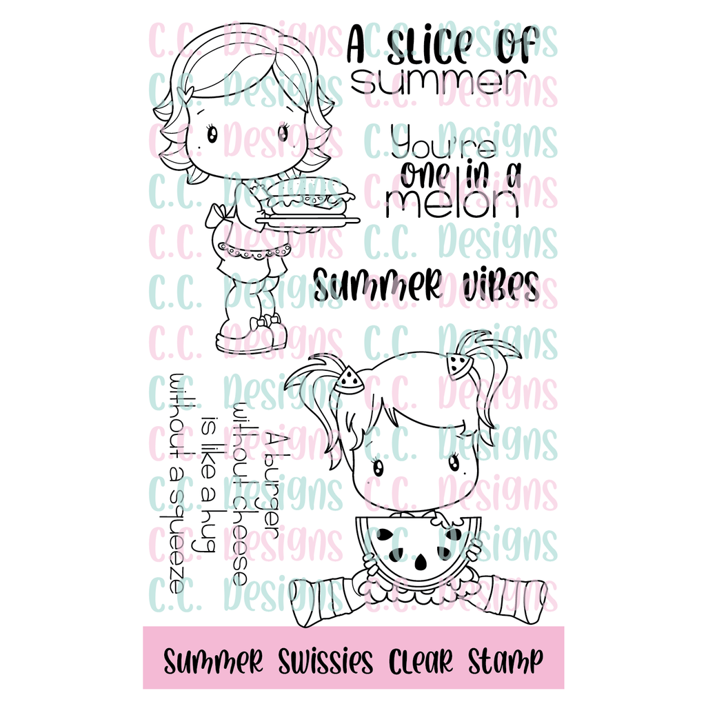 Summer Swissies Clear Stamp Set