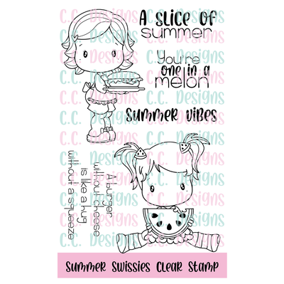 Summer Swissies Clear Stamp Set