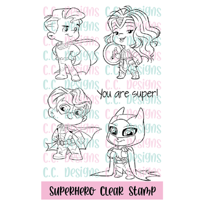 Superhero Clear Stamp Set