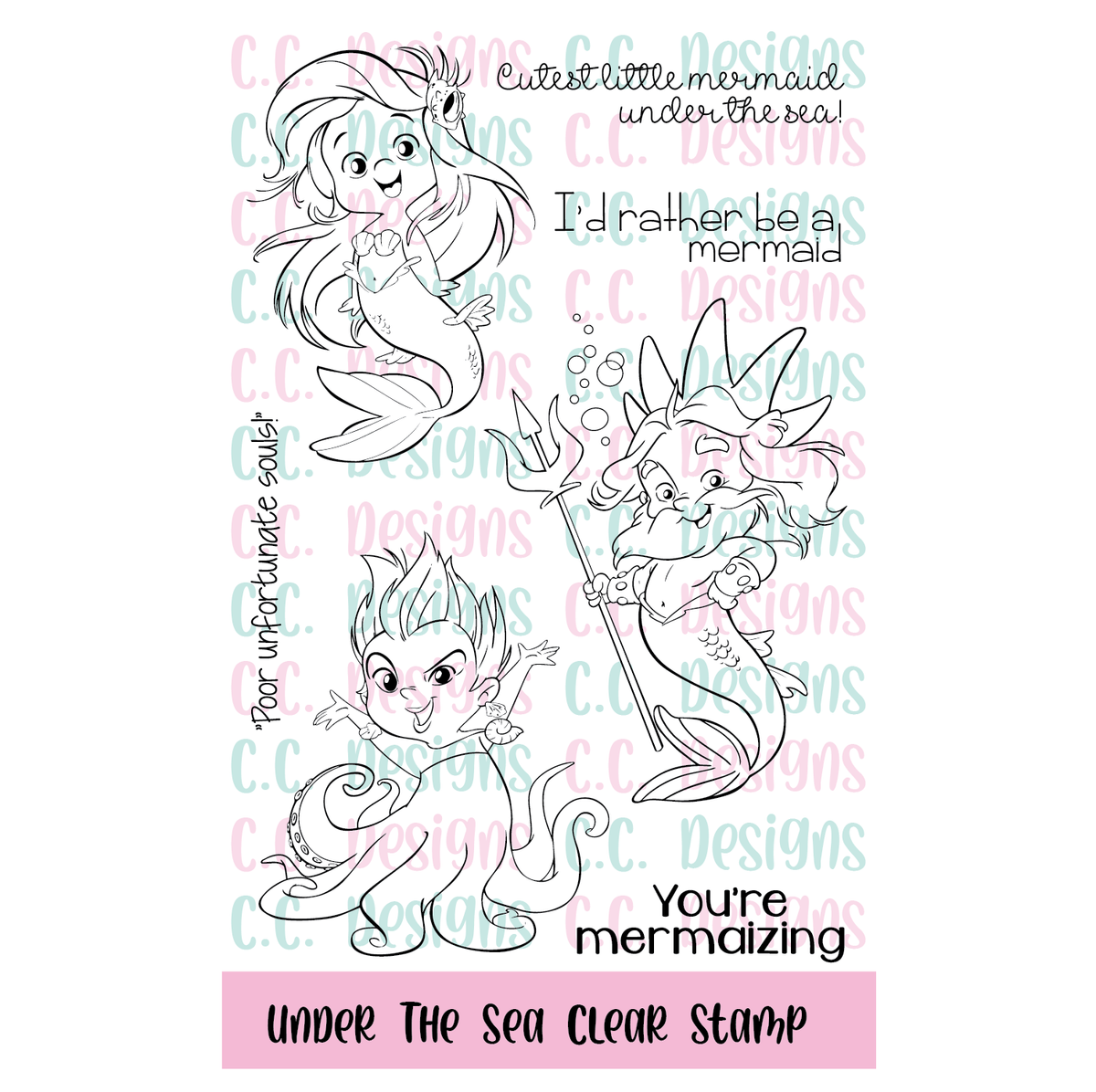 Under The Sea Clear Stamp Set – C.C. Designs Rubber Stamps