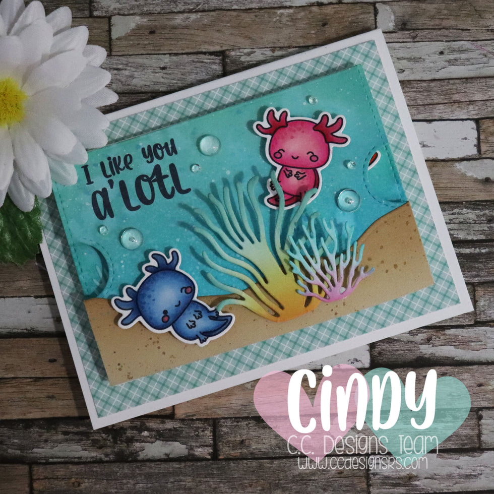 Axolotl Clear Stamp Set – C.C. Designs Rubber Stamps