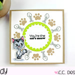 C.C. Designs Rubber Stamps:Cutie Cats Clear Stamp Set