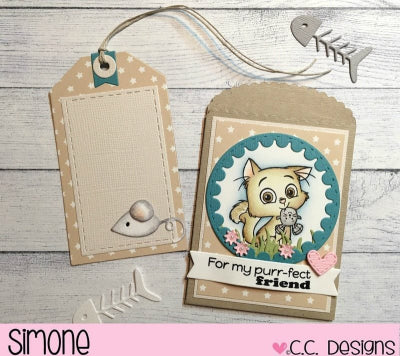 C.C. Designs Rubber Stamps:Cutie Cats Clear Stamp Set
