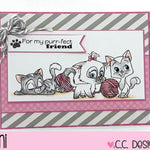 C.C. Designs Rubber Stamps:Cutie Cats Clear Stamp Set