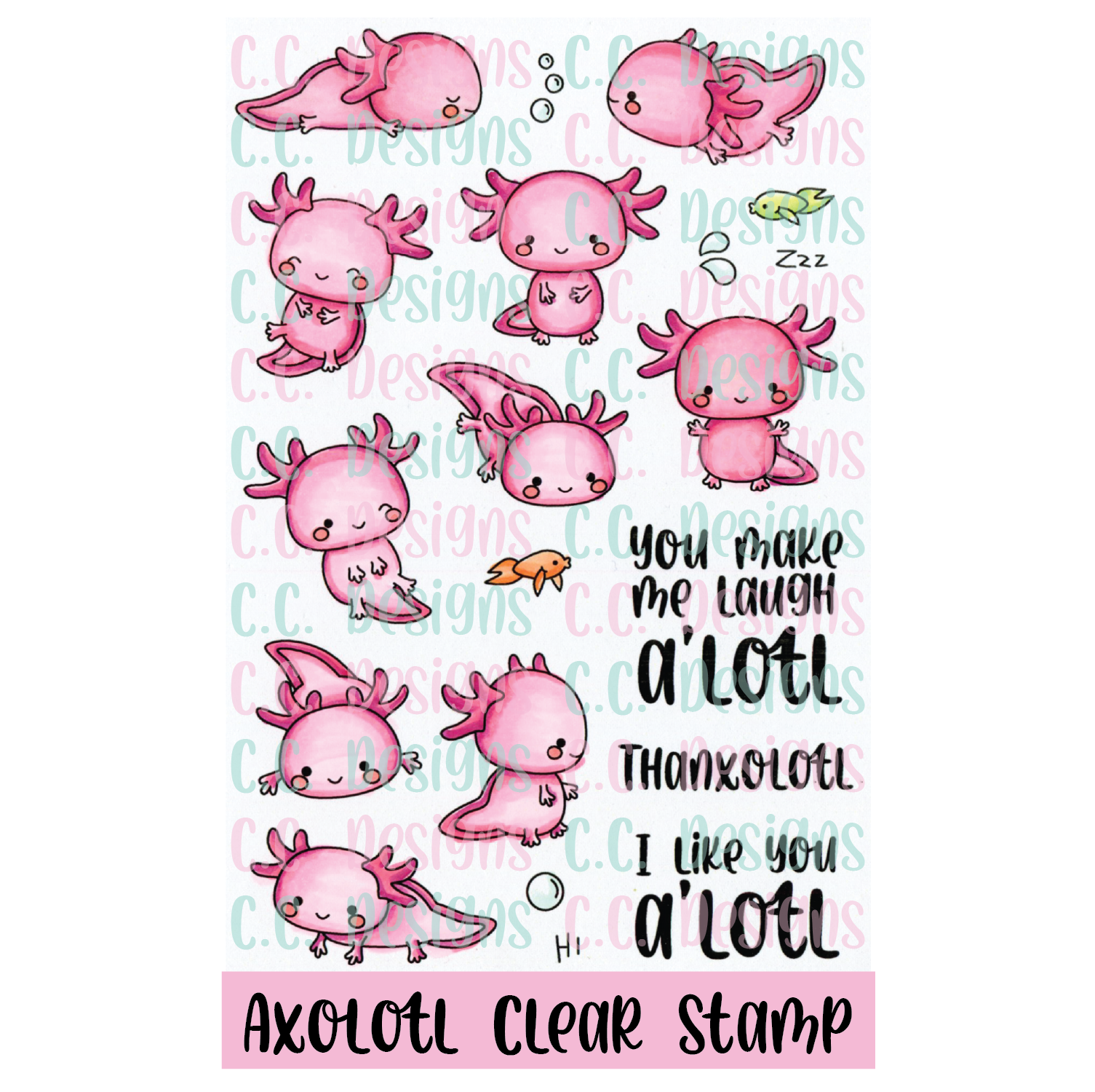 Axolotl Clear Stamp Set