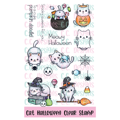 Cat Halloween Clear Stamp Set