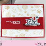 C.C. Designs Rubber Stamps:Cutie Cats Clear Stamp Set