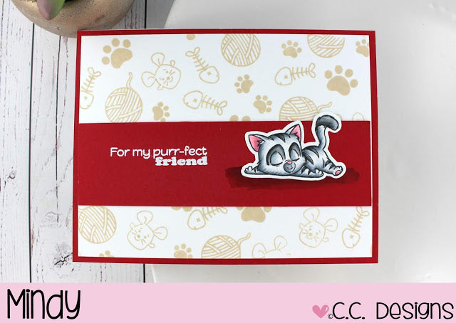 C.C. Designs Rubber Stamps:Cutie Cats Clear Stamp Set