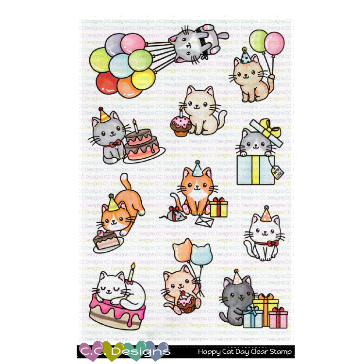 Happy Cat Day Clear Stamp Set