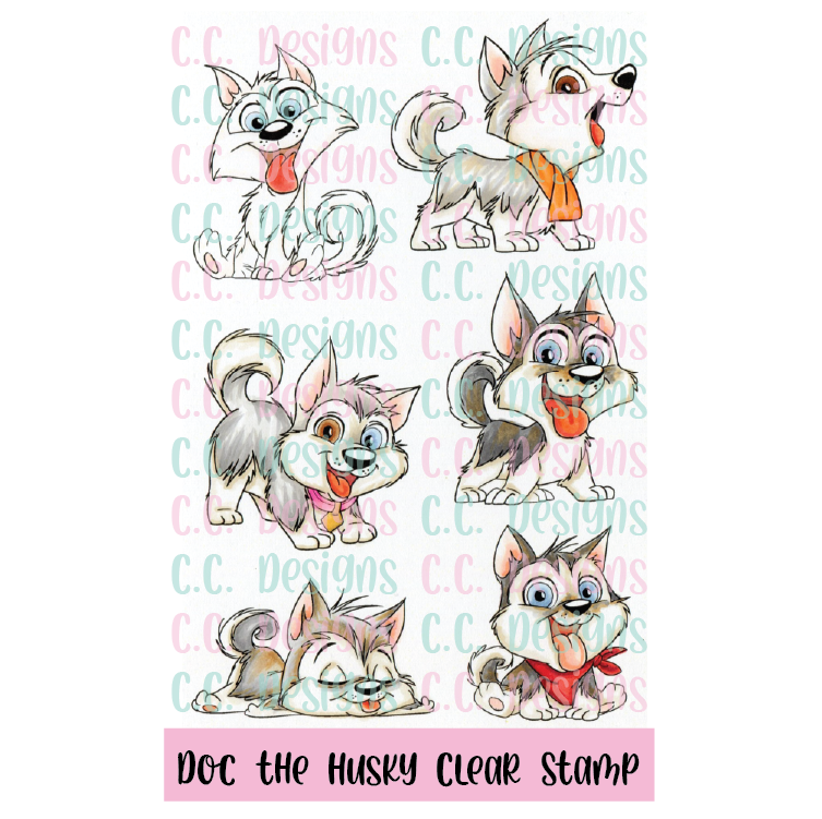 Doc the Husky Clear Stamp Set