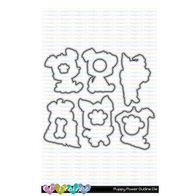 Puppy Power Outline Metal Die