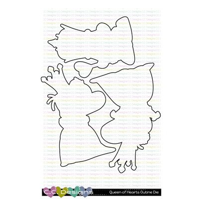 Queen of Hearts Outline Metal Die