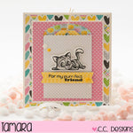 C.C. Designs Rubber Stamps:Cutie Cats Clear Stamp Set
