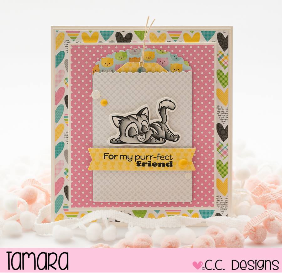 C.C. Designs Rubber Stamps:Cutie Cats Clear Stamp Set