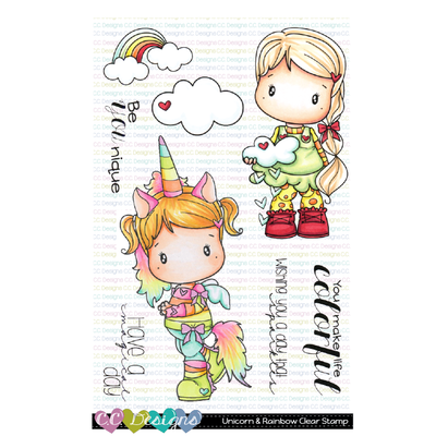 Unicorn & Rainbow Clear Stamp Set PREORDER