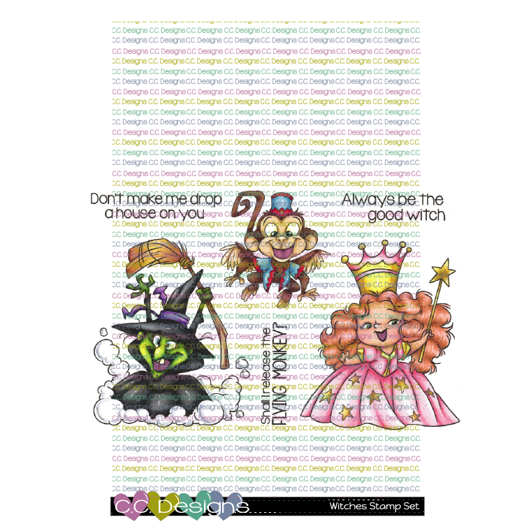 Witches Clear Stamp Set – C.C. Designs Rubber Stamps